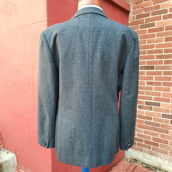 Pendleton Vintage 90's USA Wool Blazer Jacket Charcoal Gray - Picture 7 of 10